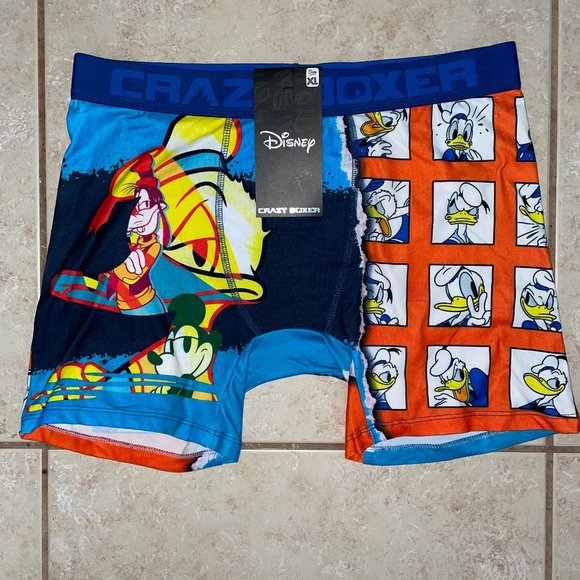 Disney Underwear & Socks Mens Disney Mickey Goofy Donald Duck Crazy